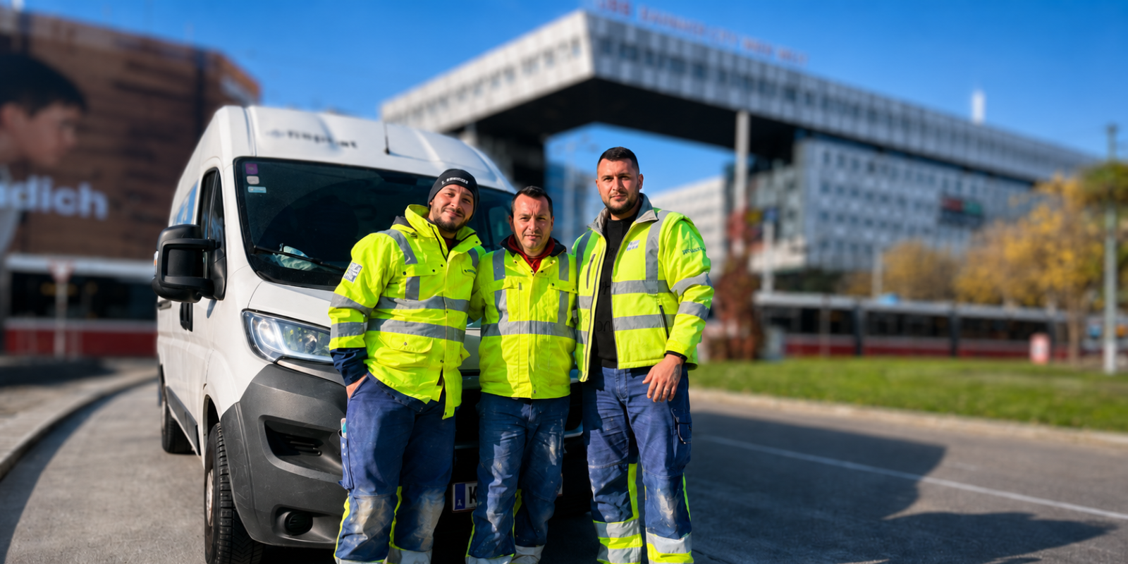 5Pflasterer auf der Baustelle